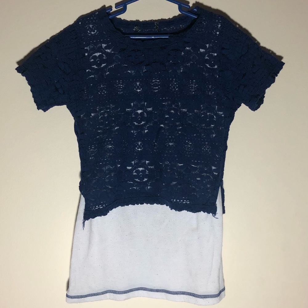 Blue Lacy Girls Shirt